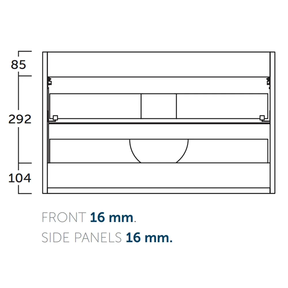 Kommod & Tvättställ 80 cm Tenfors Harmoni Vit Matt