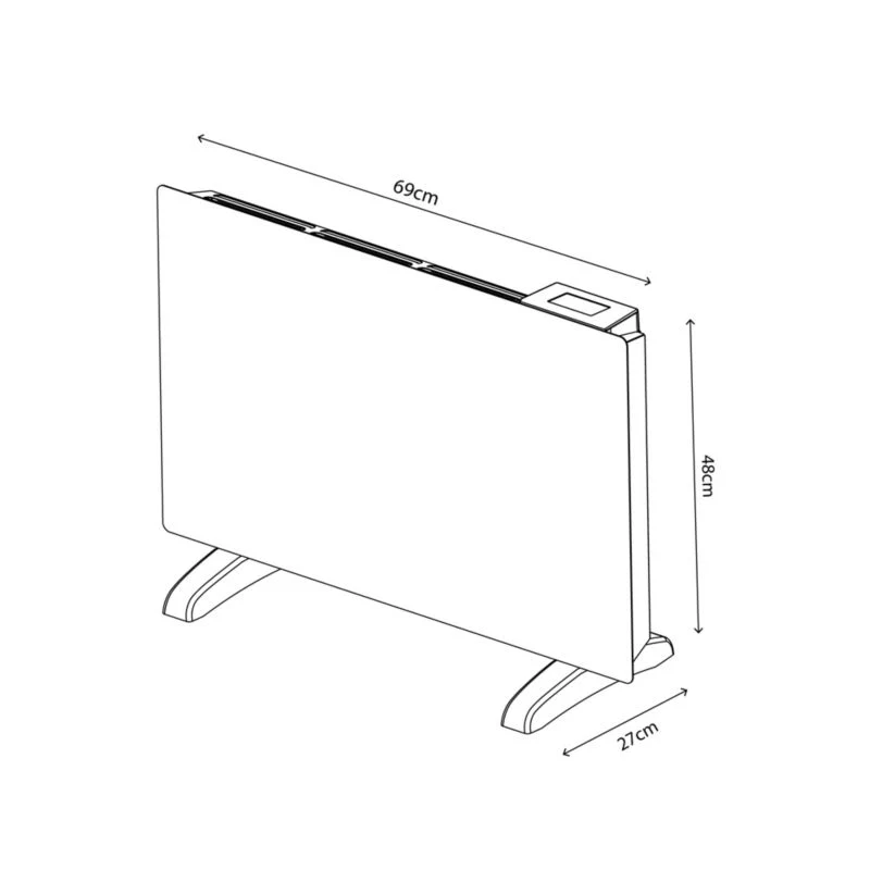 Konvektor 1500 W i antracit | Lifetime Warranty