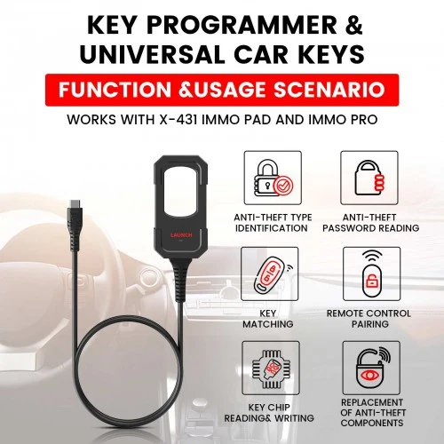 LAUNCH X431 Key Programmer med Super Chip og 4 sæt Wi-fi Keys