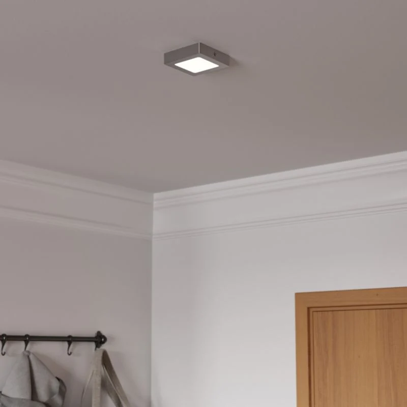 LED-plafond GoodHome Hestia 600 lm 11 cm i nikkel