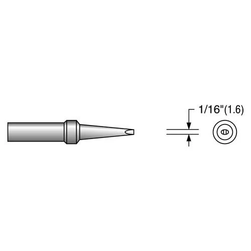 Loddespids 1,6mm skruetr.