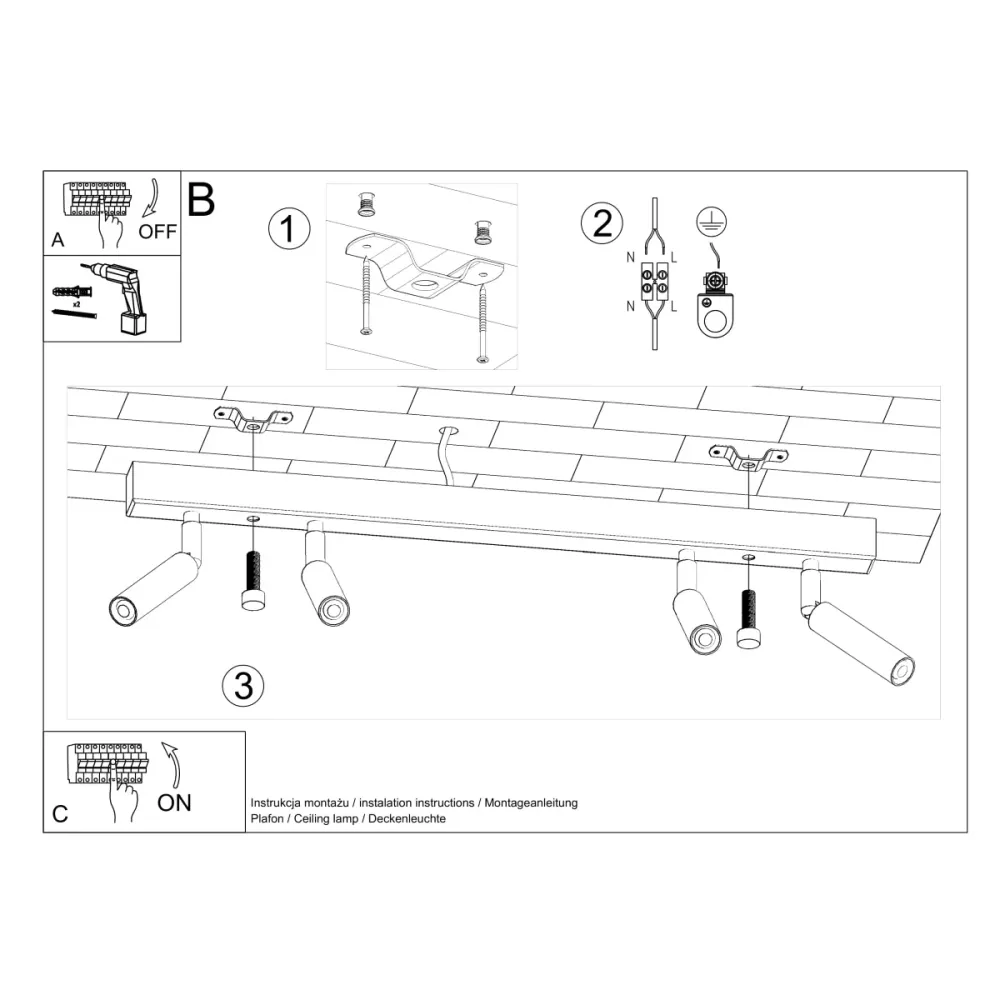Loftlampe EYETECH 4 40-Piece Bit Set Hvid