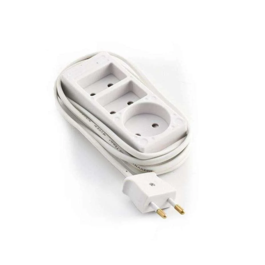 Lyn-El - Stikdåse 3 Stik 2F + 1R - 5 M. Compatible DeWALT Batteries