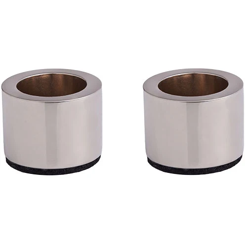 Lysestage t. kronelys, Chromium, 2-pack, 3,2x2,3 cm
