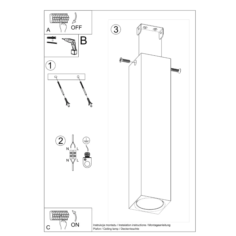 Magnetisk Loftslampe KEKE 30 eg