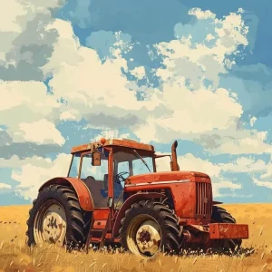 Magnetisk Traktor på Marken 13x18