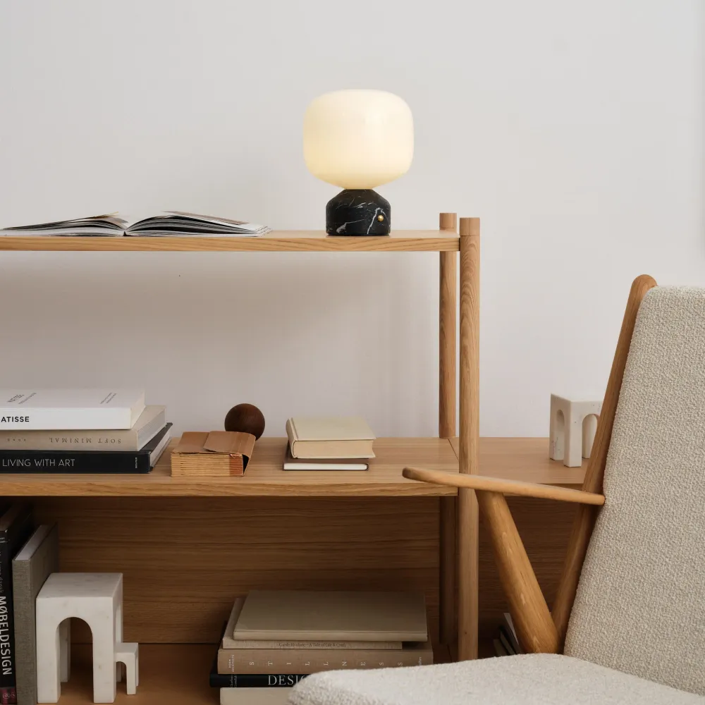 Meemo portable bordlampe onyx marmor
