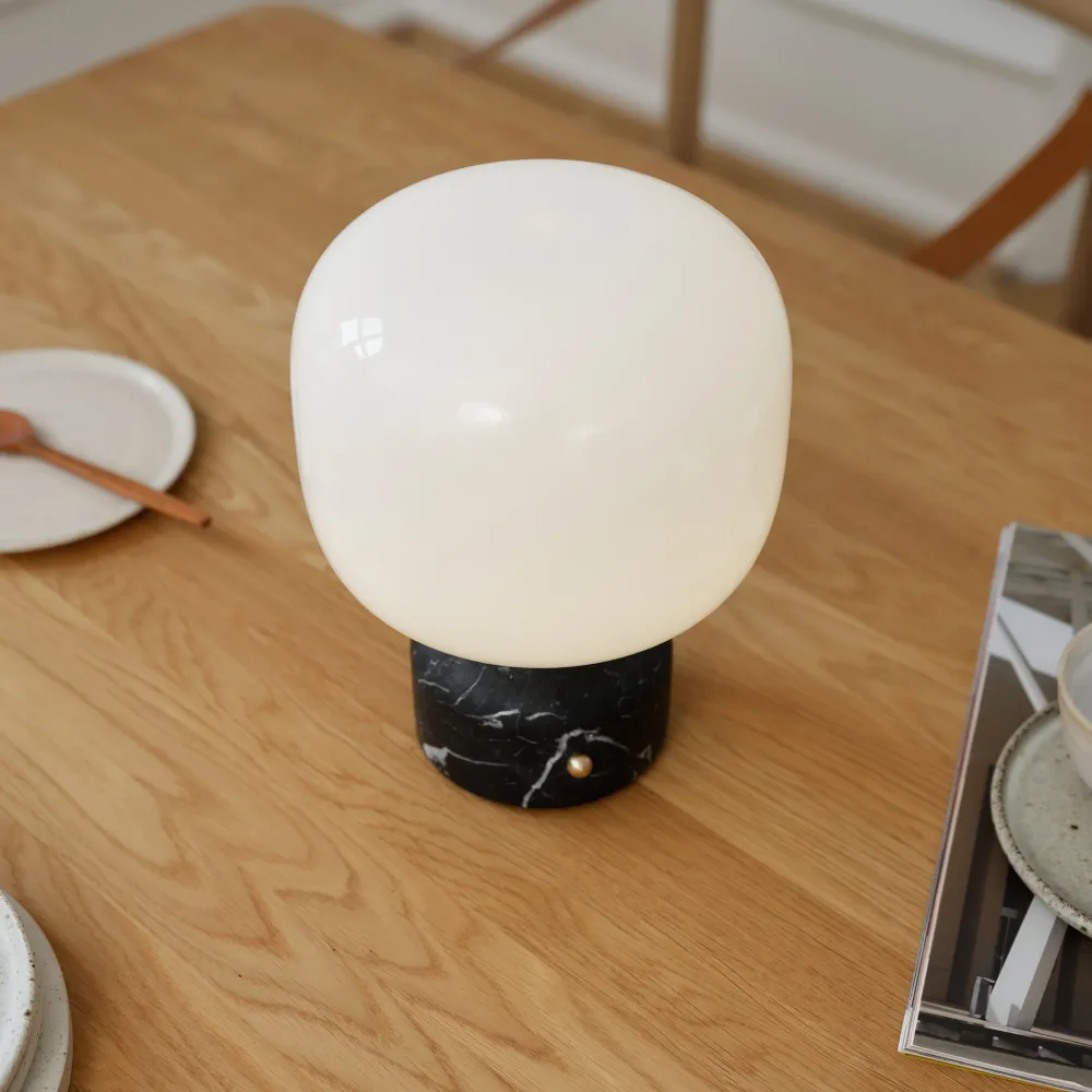 Meemo portable bordlampe onyx marmor