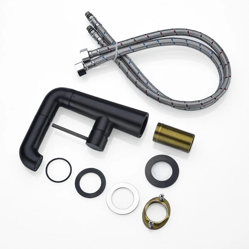 Modern Basin Mixer Tap | Matte Black Rotatable Design