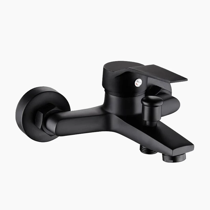 Modern Bath Mixer Tap | Matte Black Brass Finish