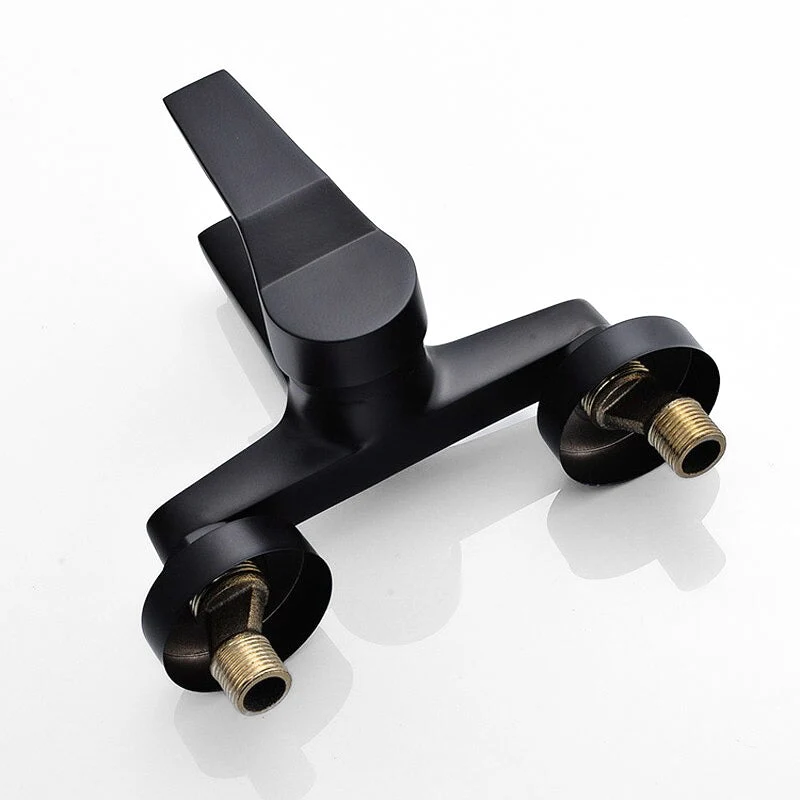 Modern Bath Mixer Tap | Matte Black Brass Finish