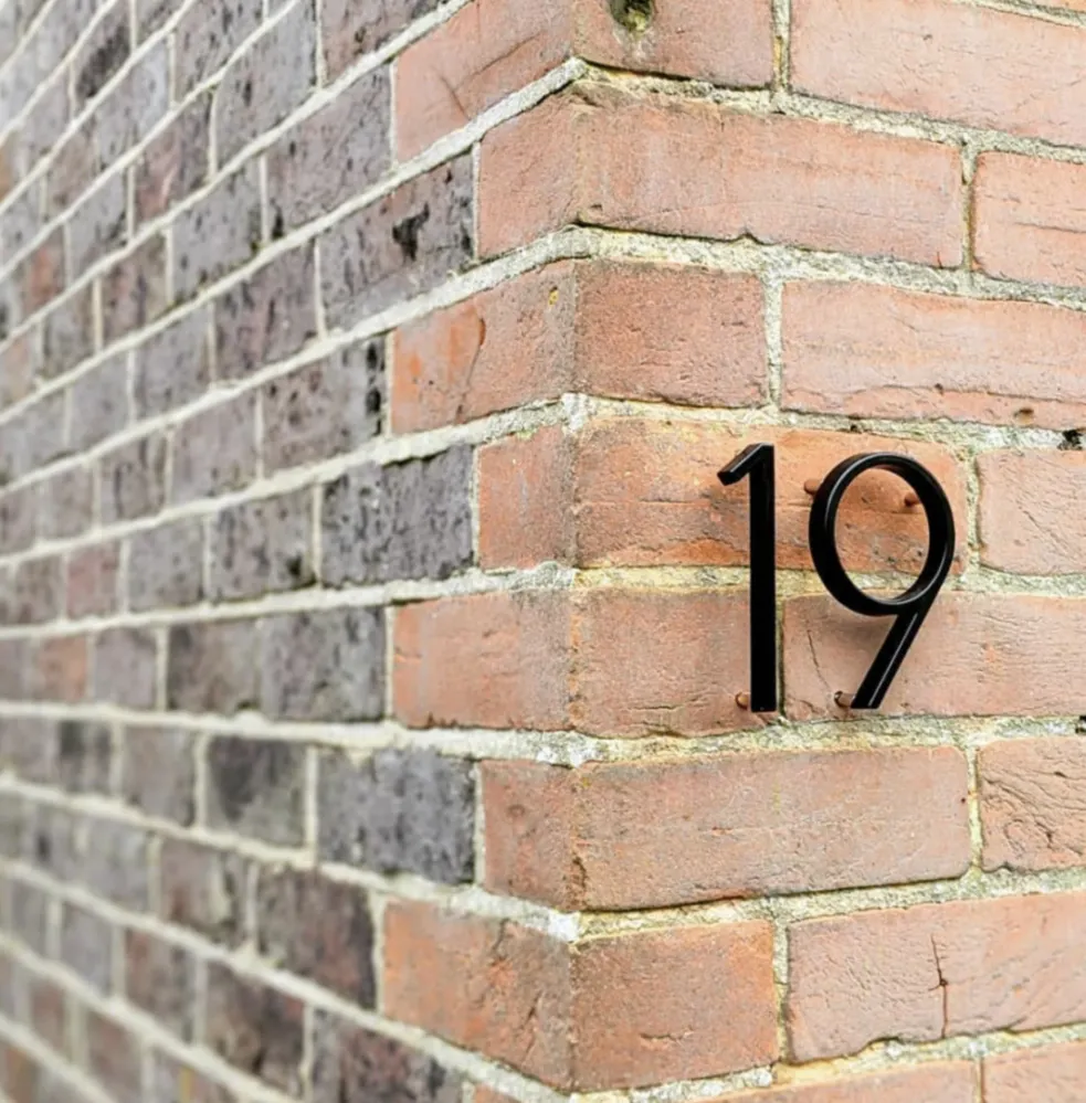 Modern House Numbers | Black Metal Address Plaque