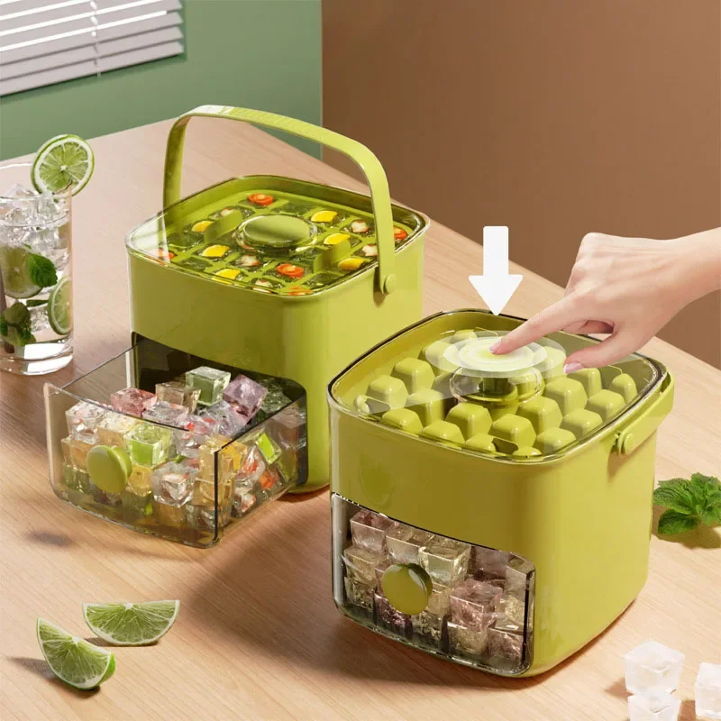 Modern Ice Cube Mold | One-Touch Release System White
