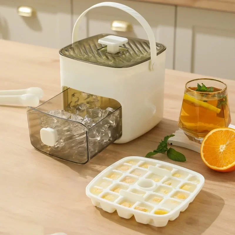Modern Ice Cube Mold | One-Touch Release System White