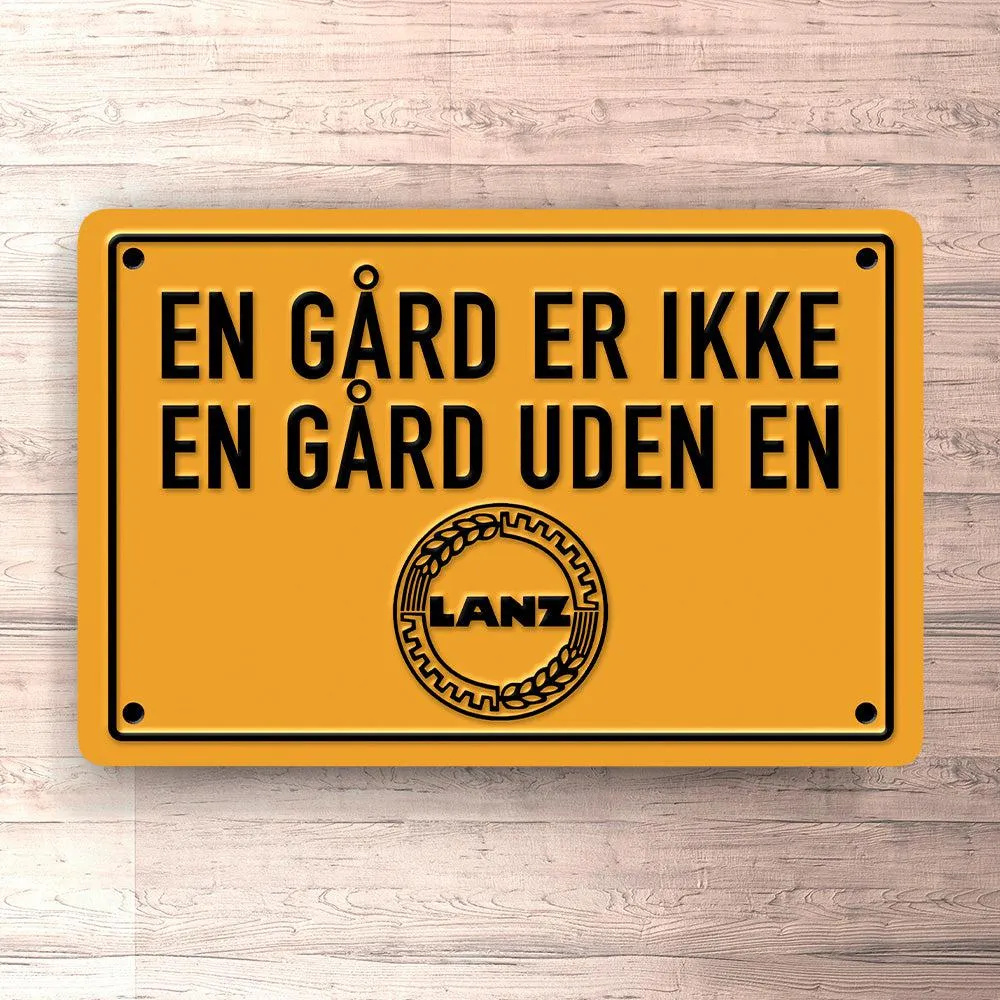 Multifunktionel Lanz En Gård Er Ikke En Gård Uden En Lanz Skilte, Musemåtte, Dørmåtte
