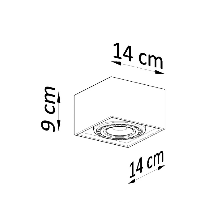 Multifunktionel Loftlampe QUATRO 1 beton
