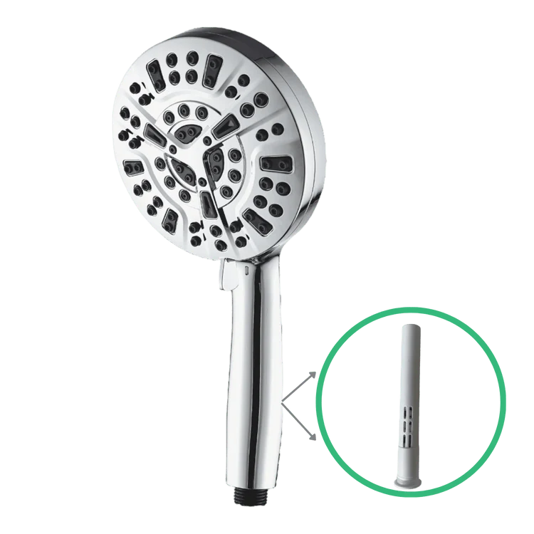 Multi-Mode Shower Head | 10-Setting Water Filter System Chrome