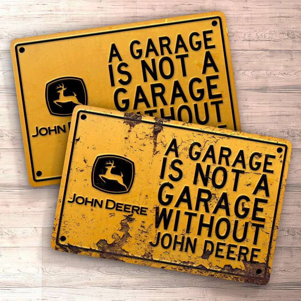Multi-Purpose John Deere Garage Is Not Garage Without John Deere Skilte, Musemåtte, Dørmåtte