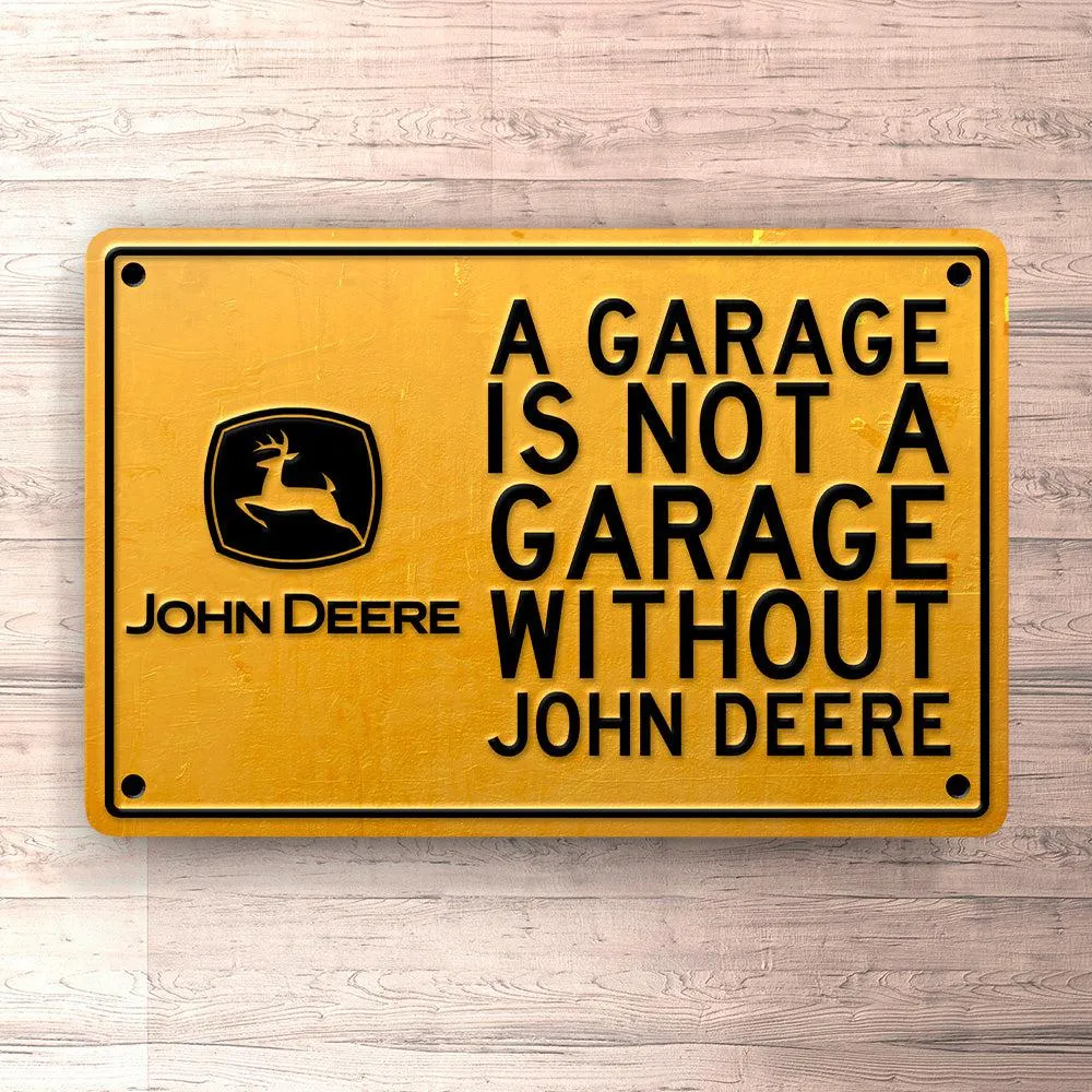 Multi-Purpose John Deere Garage Is Not Garage Without John Deere Skilte, Musemåtte, Dørmåtte