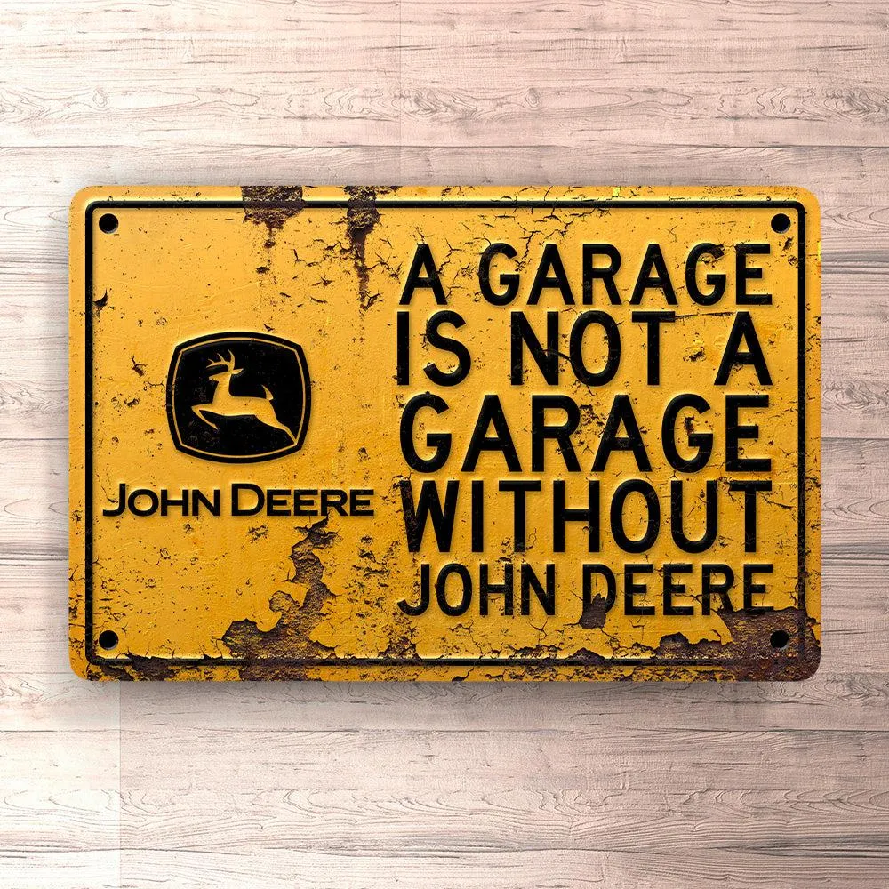 Multi-Purpose John Deere Garage Is Not Garage Without John Deere Skilte, Musemåtte, Dørmåtte