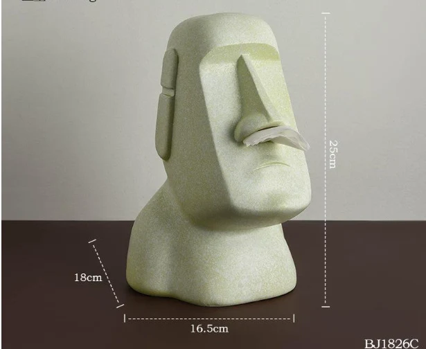 Moderne Moai-harpiks servietæske null