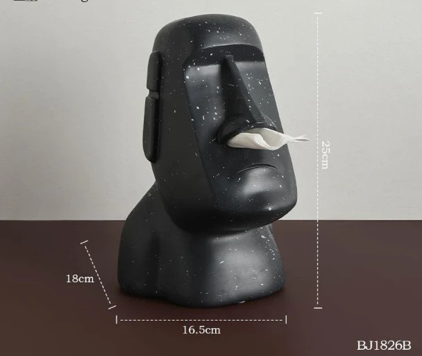 Moderne Moai-harpiks servietæske null
