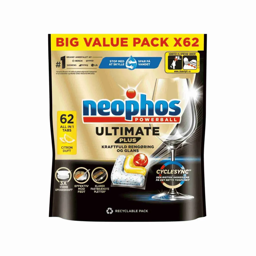 Opvasketabs Neophos Peak Plus All , 62 stk.