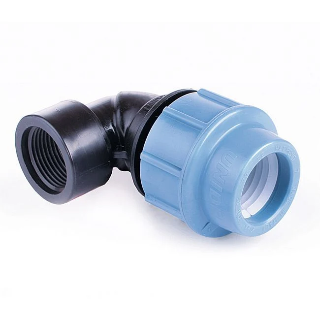 PE-bøjning Pipelife med indvendigt gevind 32 mm x 3/4"