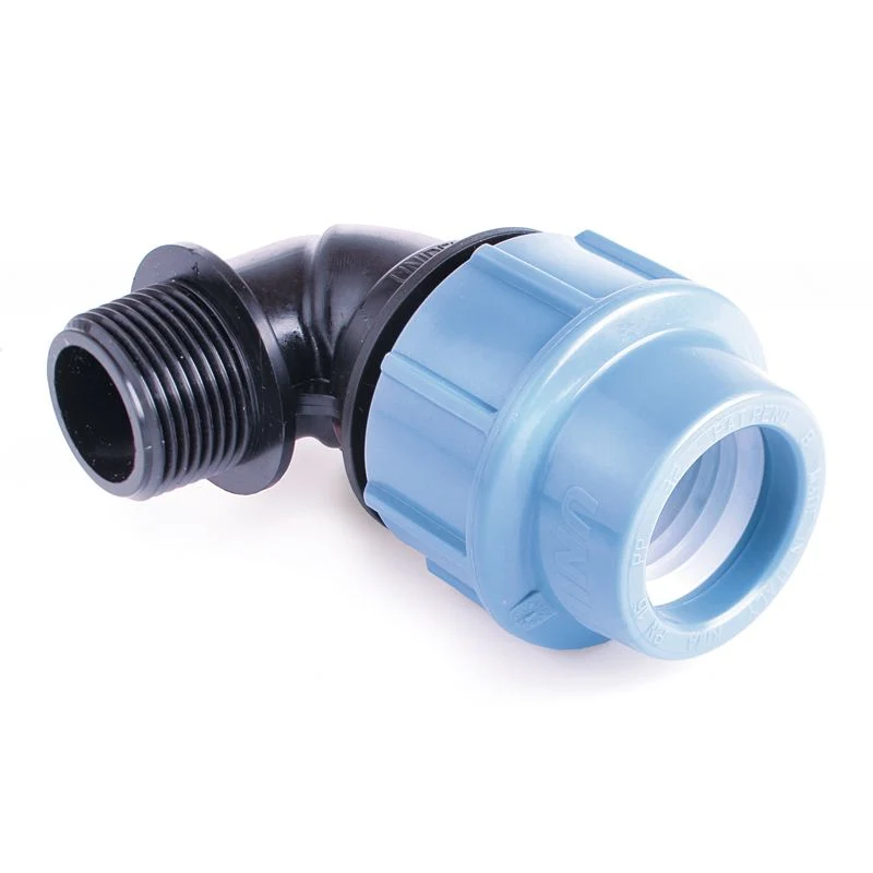 PE-bøjning Pipelife med udvendigt gevind 40 mm x 1 1/4"