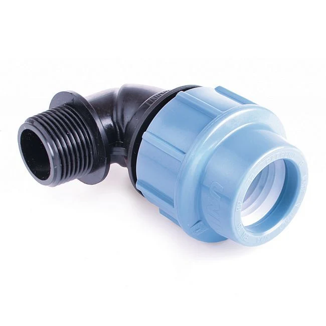 PE-bøjning Pipelife med udvendigt gevind 25 mm x 3/4"