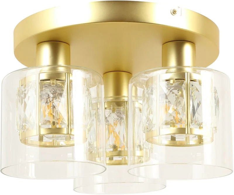 Plafond Elmo 3 x E14 mat‑guld