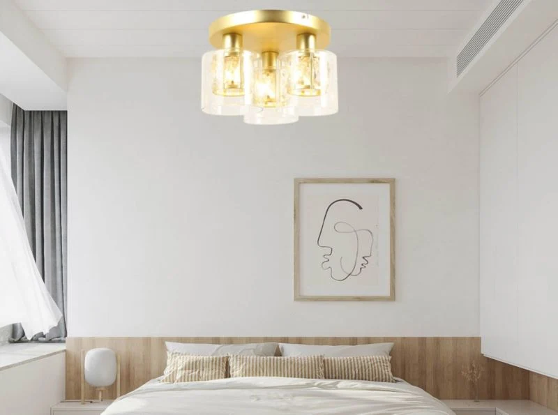 Plafond Elmo 3 x E14 mat‑guld