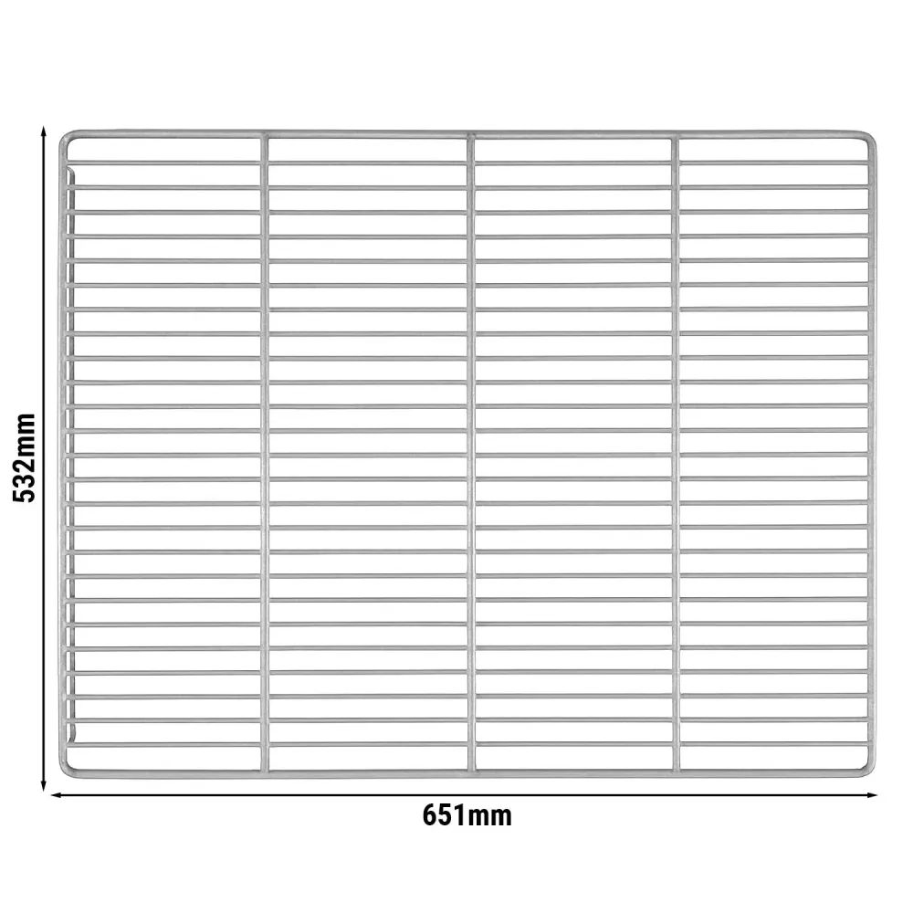 Plastbelagt gitterhylde - 650 x 530 mm