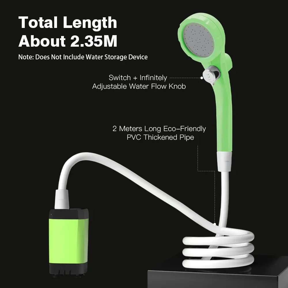 Portable Digital Shower Pump | Smart Battery-Powered Camping System Blue