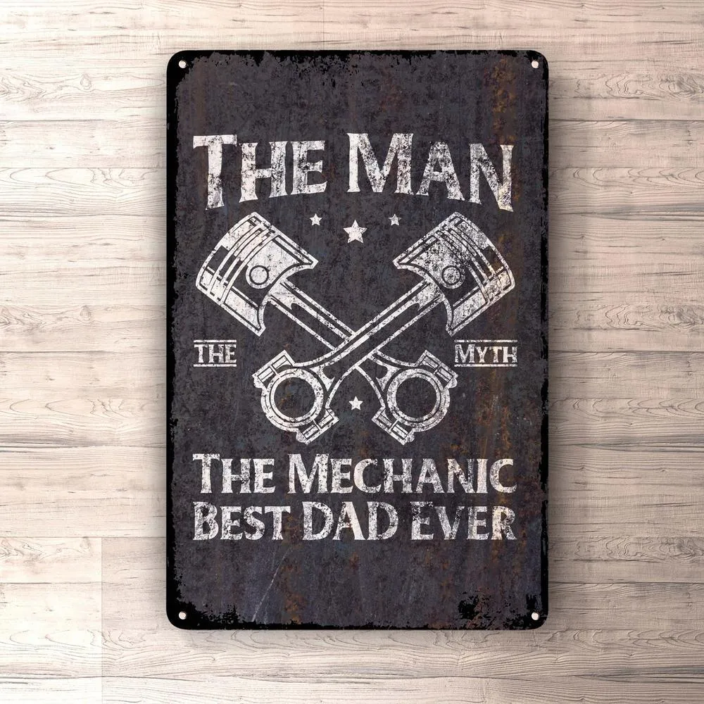 Precision Man Myth Mechanic Best Dad Skilte, Musemåtte, Dørmåtte