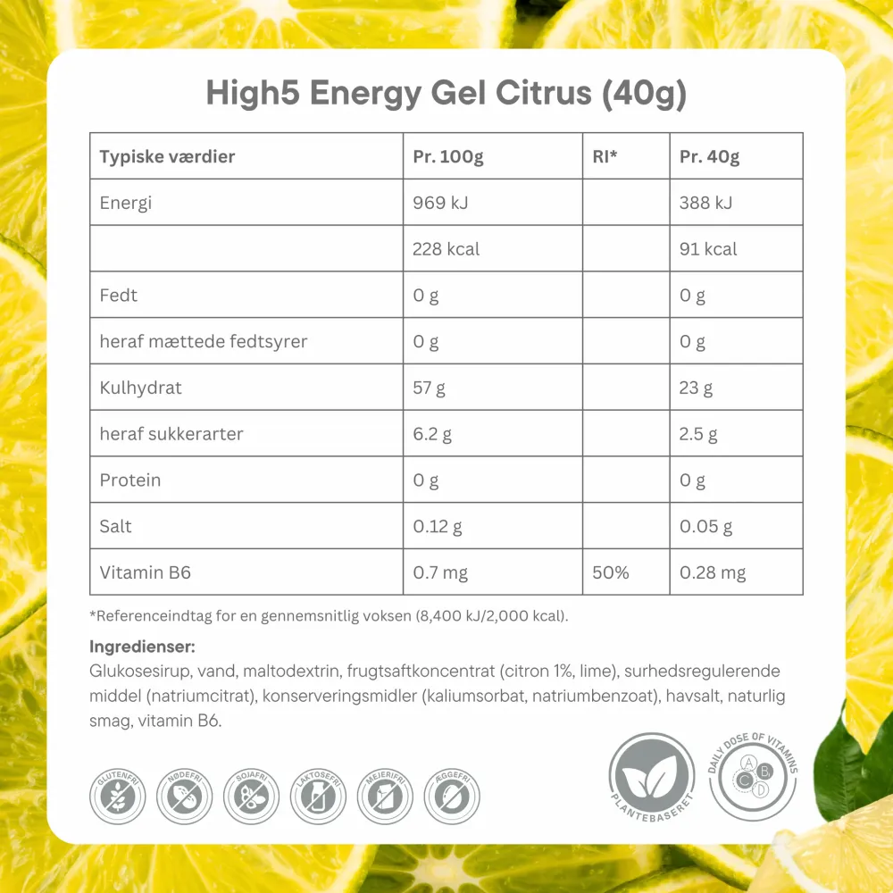 Premium Quality High5 Energigel Citrus 40 g