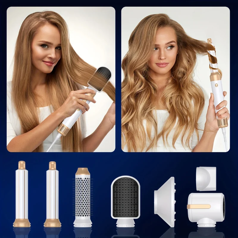 Professional Hair Dryer Set | 7--1 Brushless Styling System White