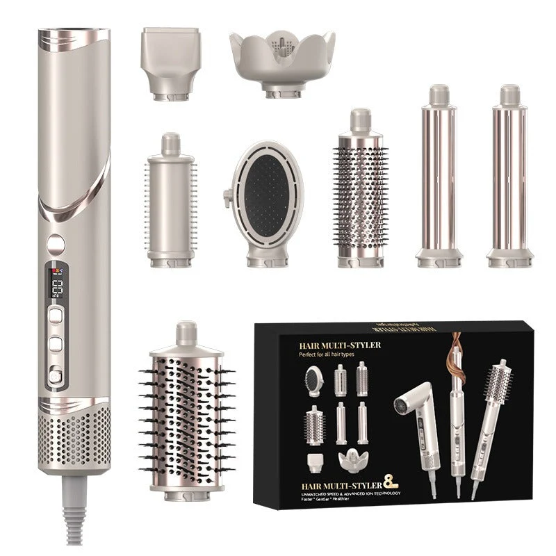 Professional Hair Styling Set | 8--1 Hot Air Brush System Champagne