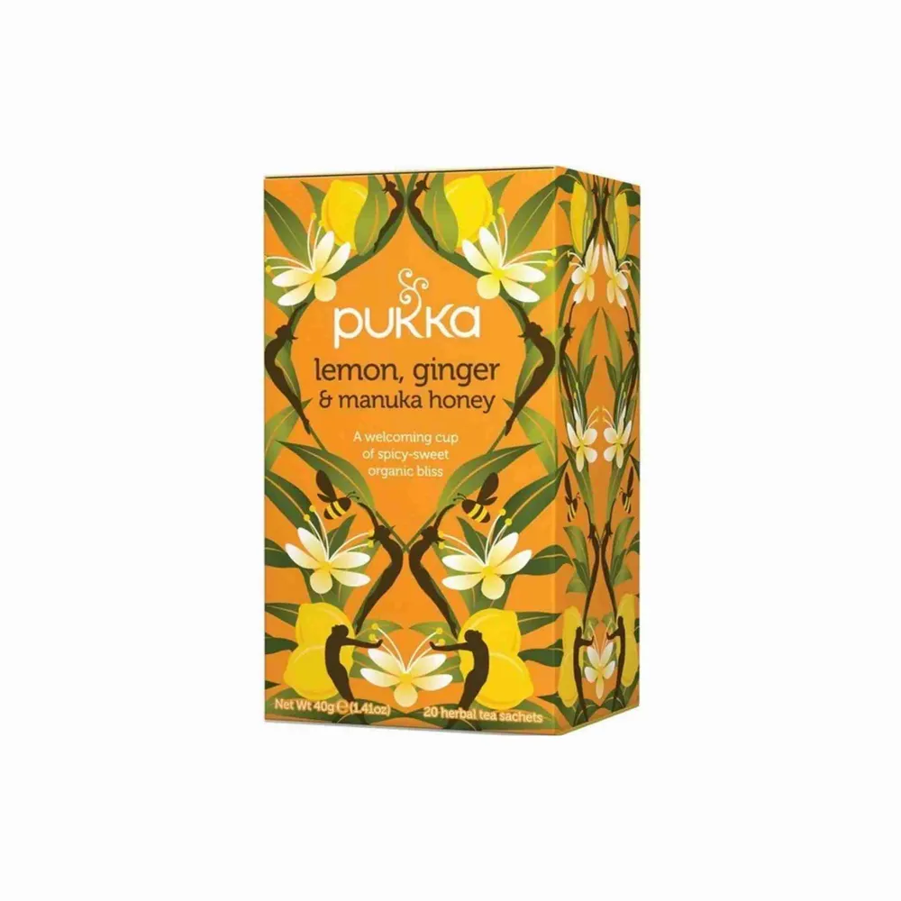 Te Pukka Lemon Ginger & Manuka Honey, 20 breve Brushed Nickel