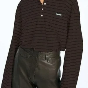 Rotate - Pique Longsleeve Polo 1160033088 - 3088 Molé Comb. Xs