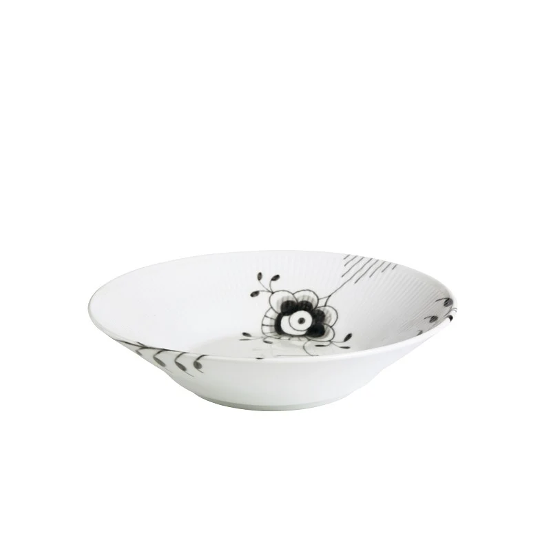 Royal Copenhagen charcoal mega riflet dyb tallerken 24 cm