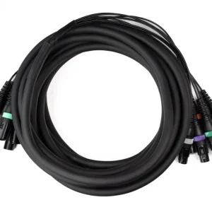 Safety Rated Par-8 multicore XLR han to XLR hun (10m)