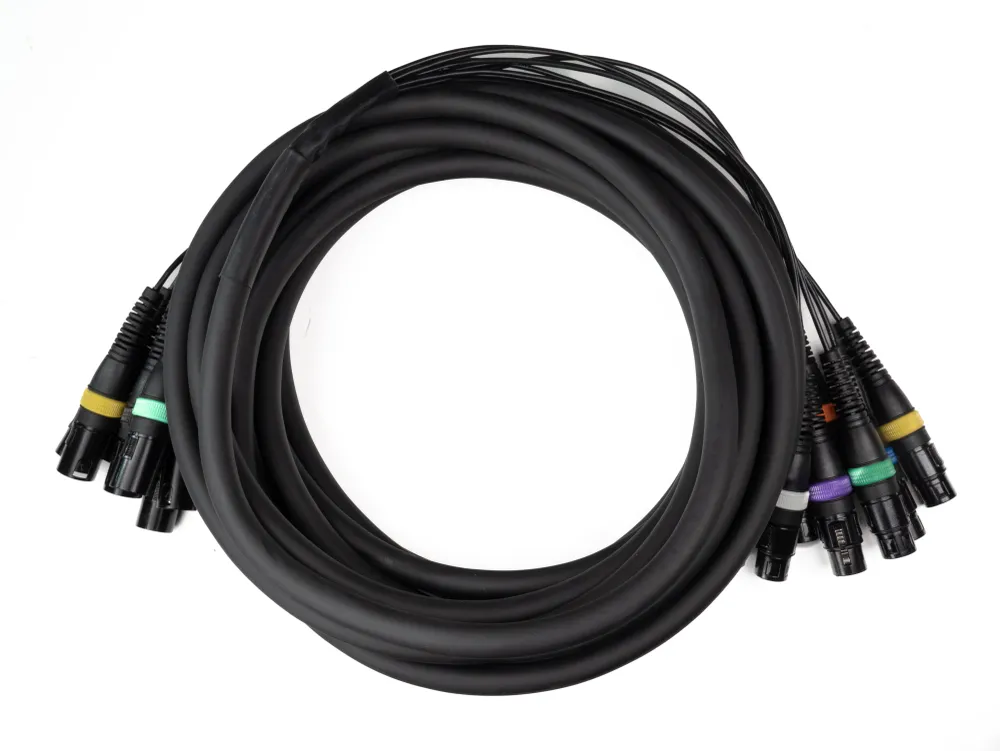 Safety Rated Par-8 multicore XLR han to XLR hun (10m)