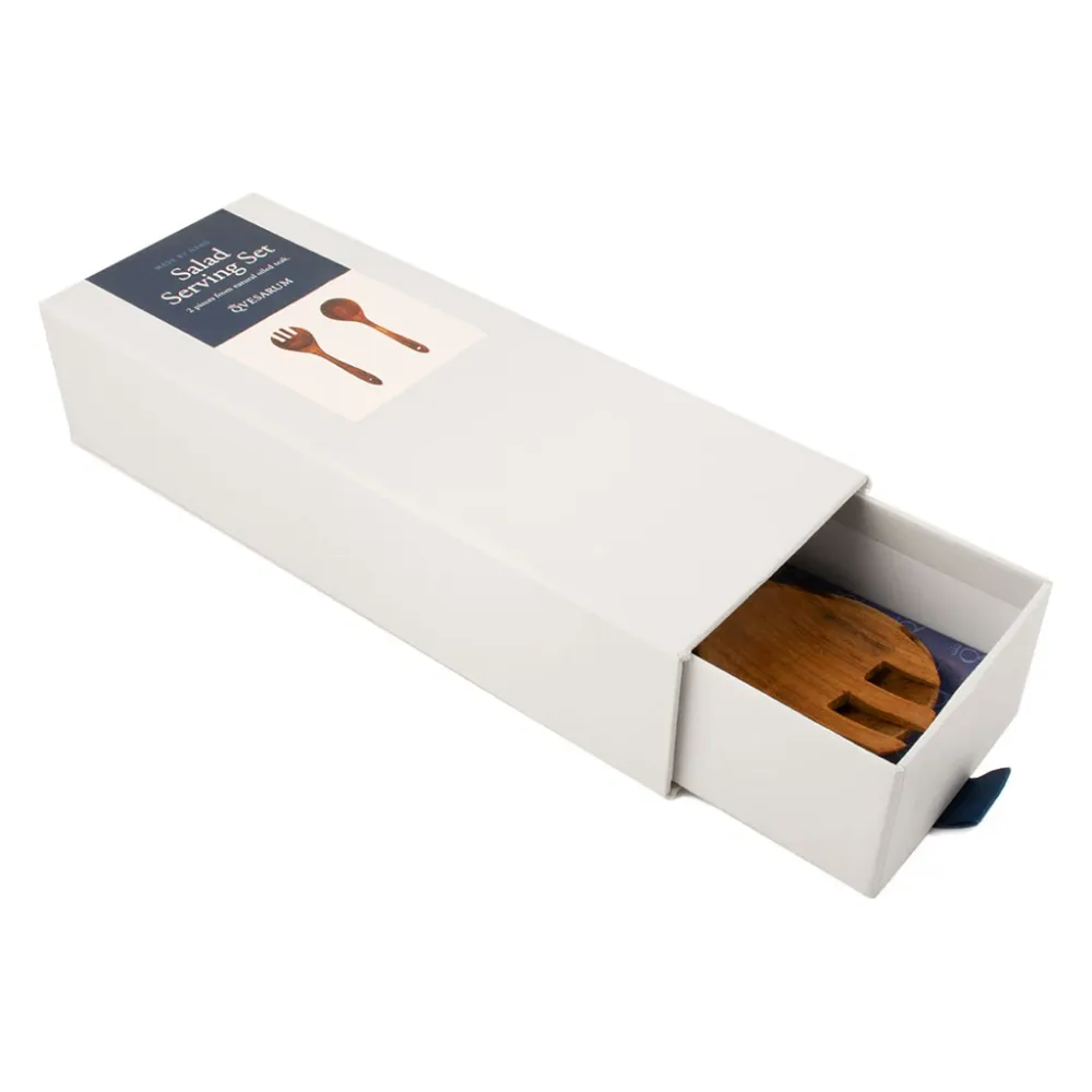 Salatbestik i træ Storage Case