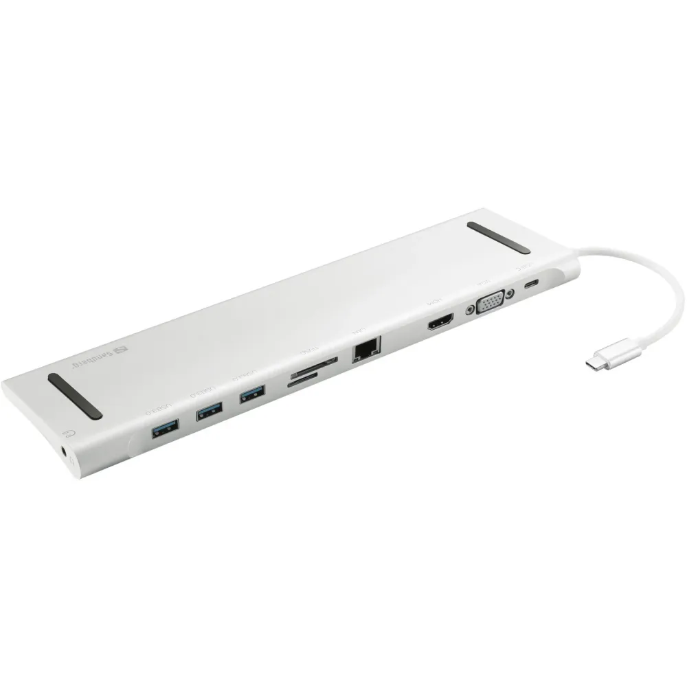 Sandberg 10--1 MODERN USB dockingstation alu