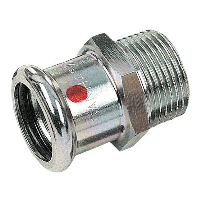 Sanha stålrør reduktionsnippel med udvendigt gevind 22 mm x 3/4''