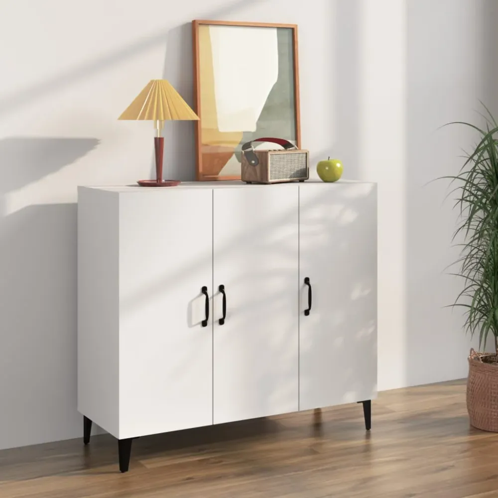Skab 90X34X80 Cm Fremstillet Træ Sort