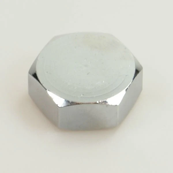 1" slutmuffe i forkromet messing