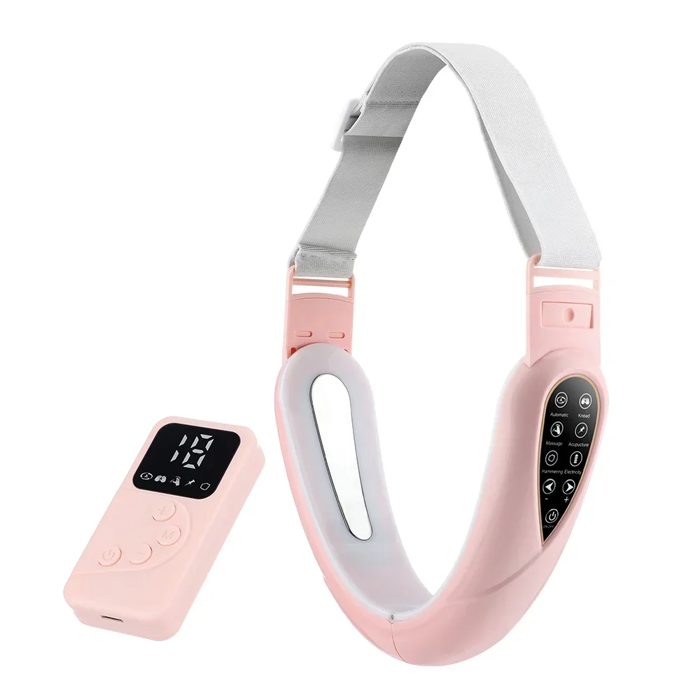 Smart Face Lifting Device | LED EMS Therapy System Pink