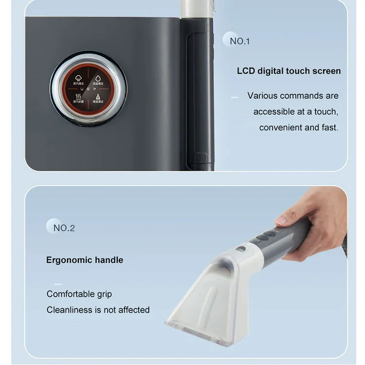 Smart Floor Vacuum Washer | Dual Tank Steam Cleaning System